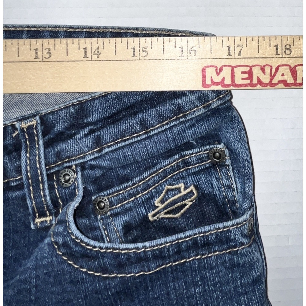 Harley Davidson Jeans Women's 14 Blue Bootcut Fit‎ Motorcycle Biker Vintage Y2K - Picture 8 of 9